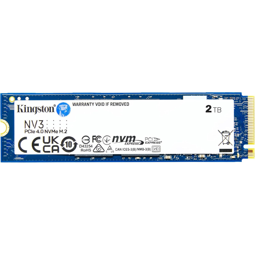 Kingston NV3 NVMe PCIe 4.0 Internal SSD 2TB M.2 2280-SNV3S/2000G