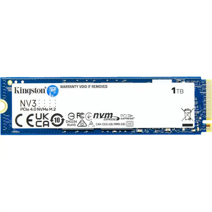 Kingston NV3 NVMe PCIe 4.0 Internal SSD 1TB M.2 2280-SNV3S/1000G